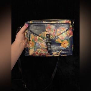 Patricia Nash Navy Floral Crossbody